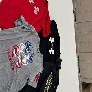 Under Armour Kids Tees - Red, Gray, Black